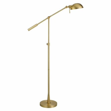 HUDSON & CANAL Dexter Floor Lamp with Metal Shade, Brushed Brass & Brushed Brass FL1593
